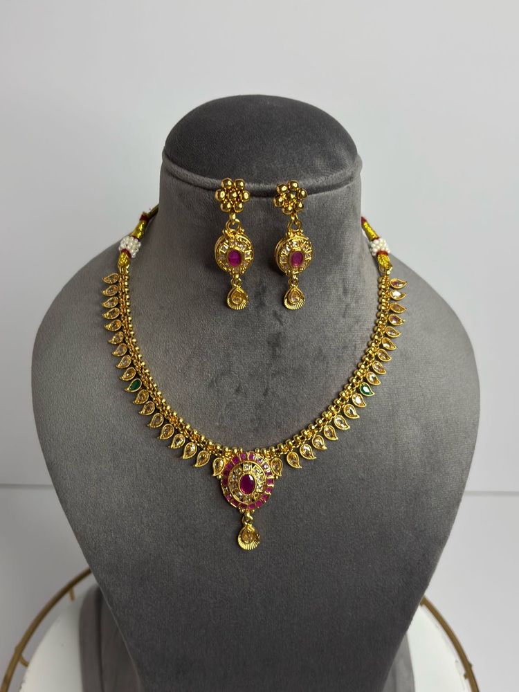 Gold Plated Necklace and Earring Set