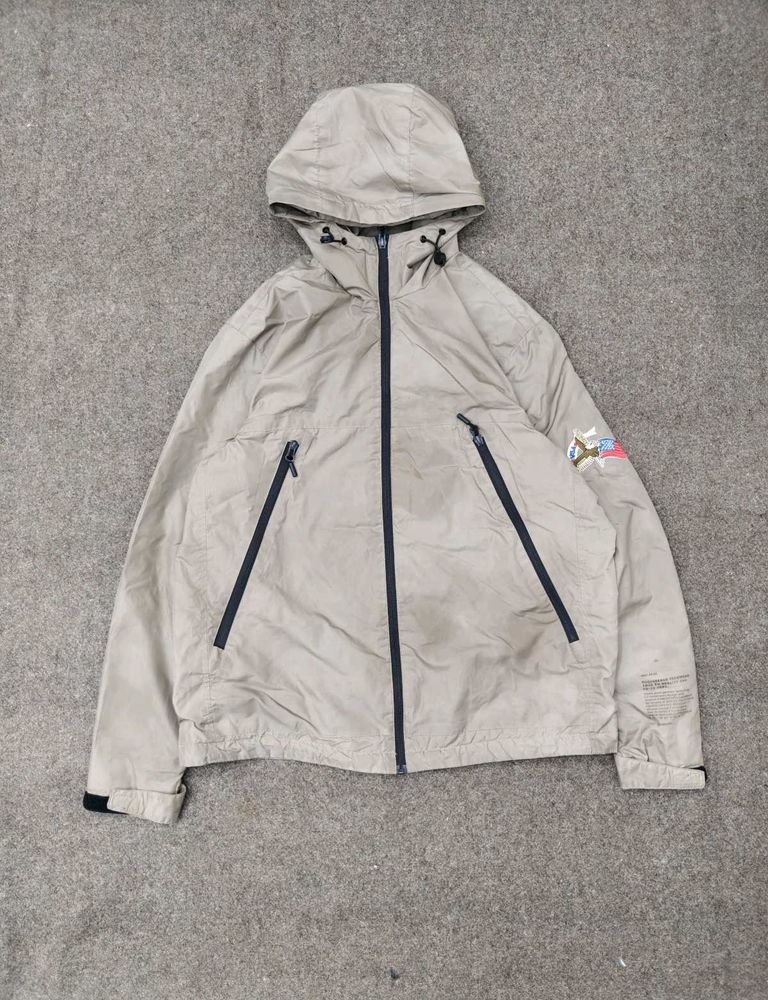 Beige Lightweight Hooded Jacket