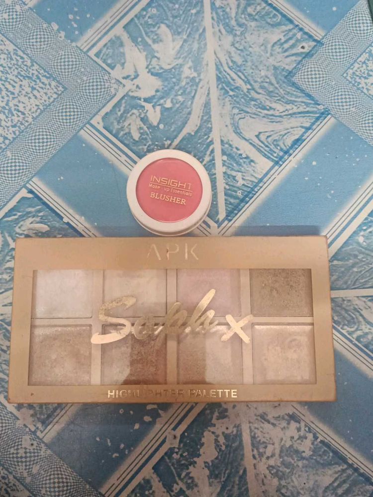 APK Highlighter Palette(with free gift blusher)
