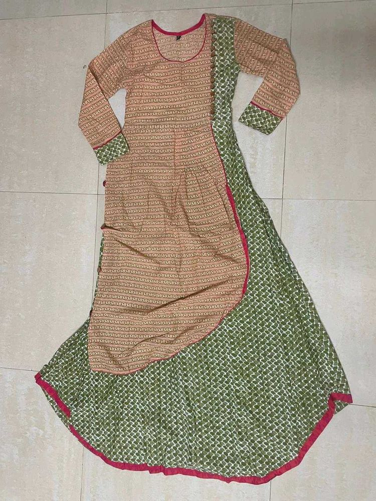 Patterned Long Sleeve Dress
