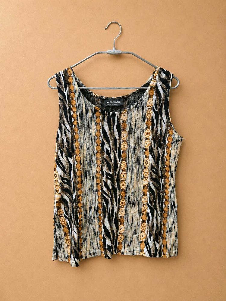 Multi animal print y2k top