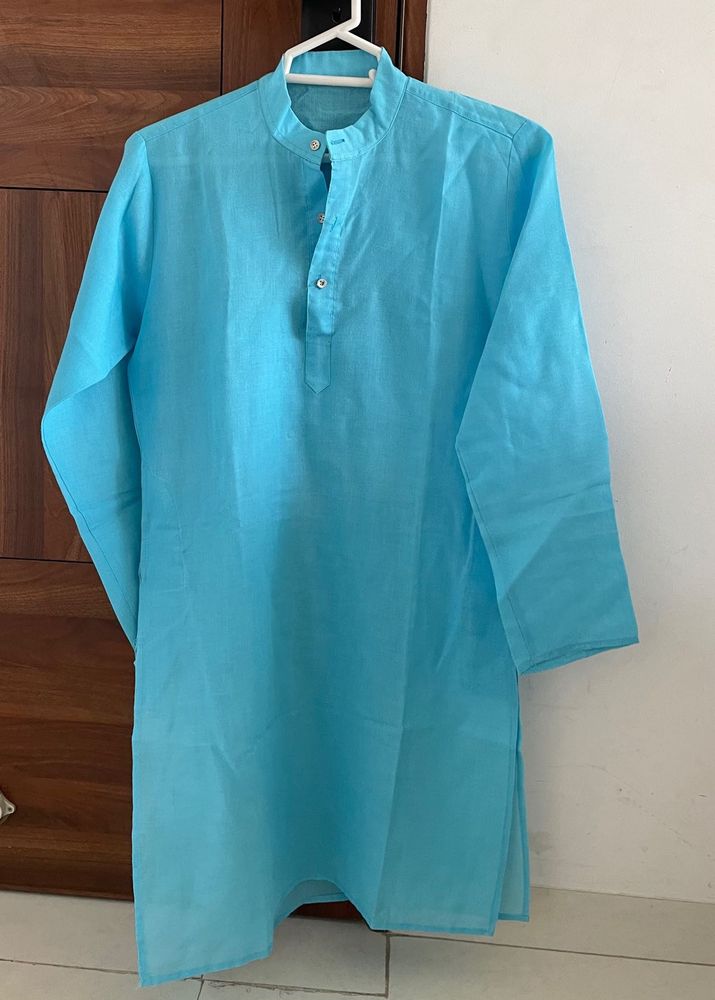 Sky Blue Cotton Kurta