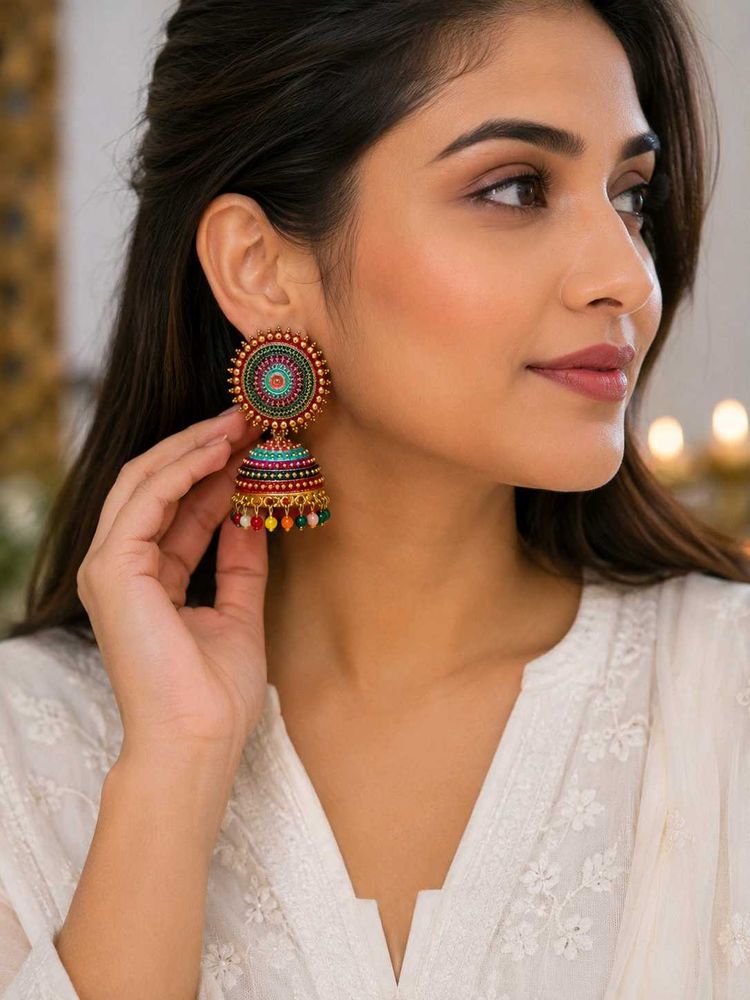 Boho Jhumka Earrings