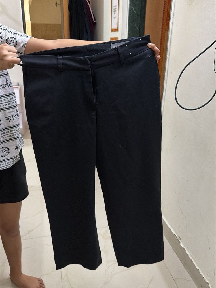 Classic Black Cropped Trousers
