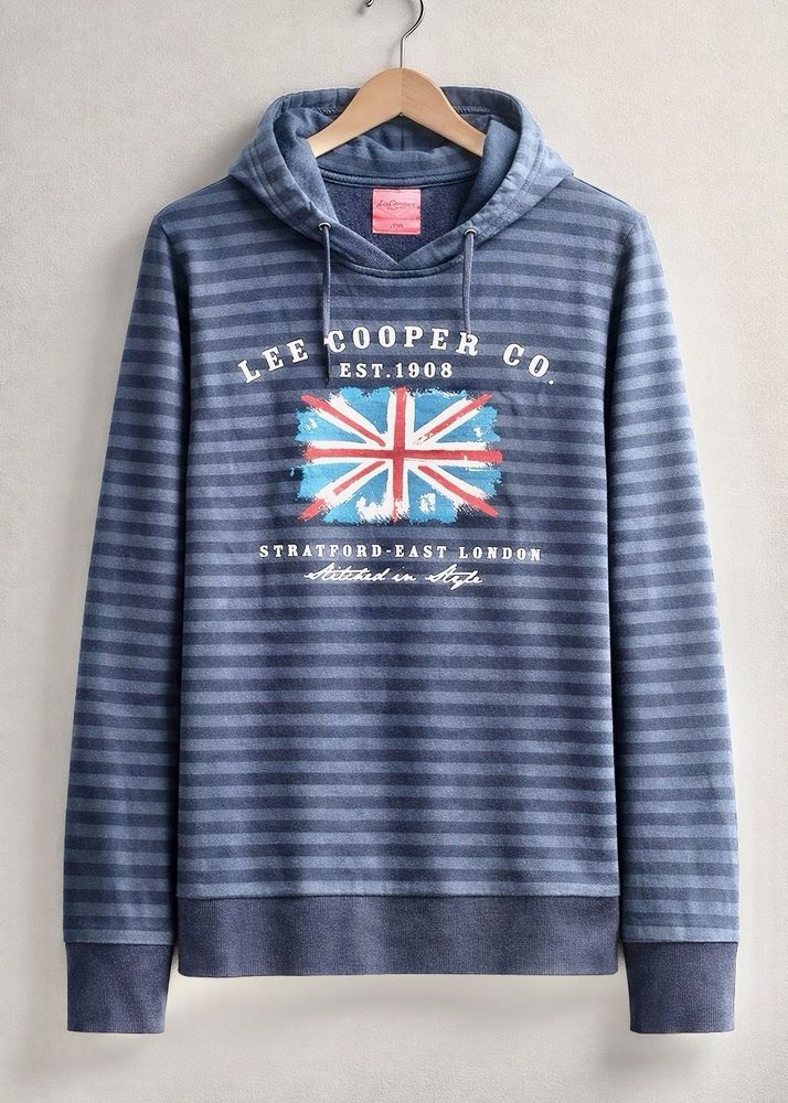 Distressed Lee Cooper Striped Hoodie
