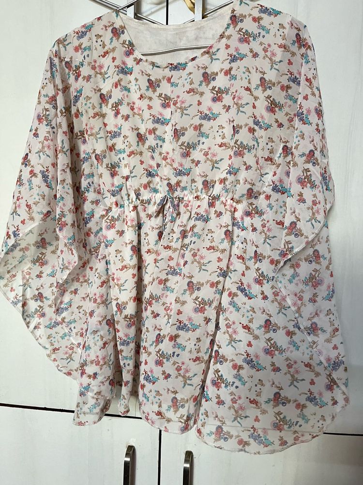 Floral Print Boho Tunic Top
