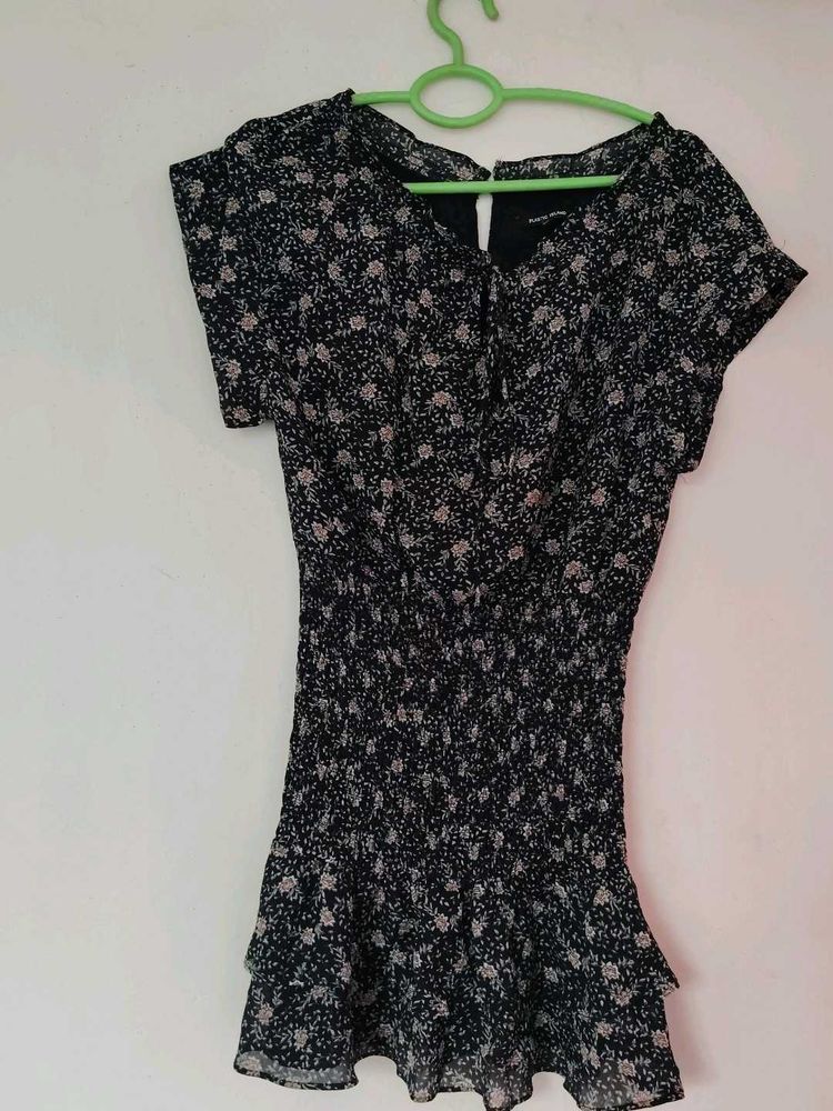 Floral Print  off shoulder Mini Dress