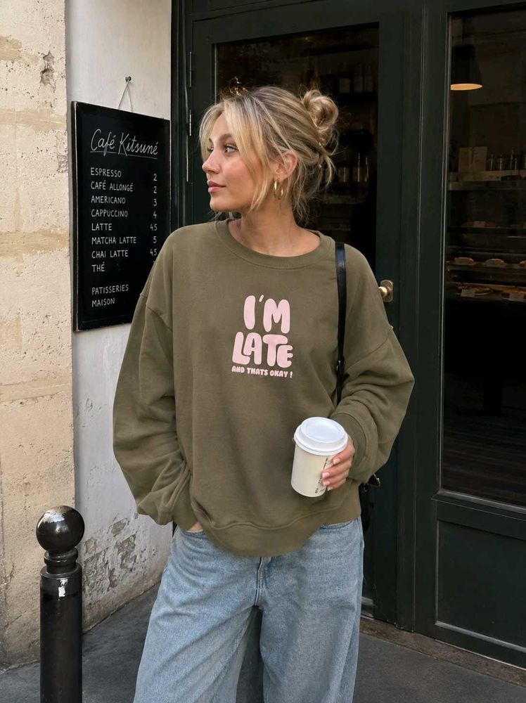 I'm Late Graphic Sweatshirt