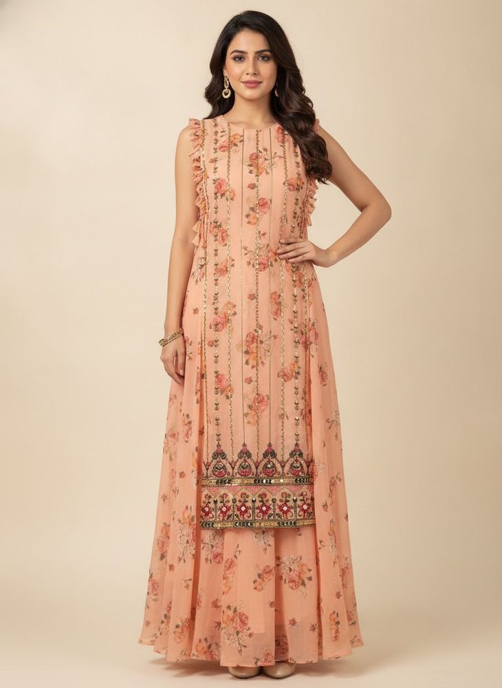 Beautiful Floral Print Maxi Dress