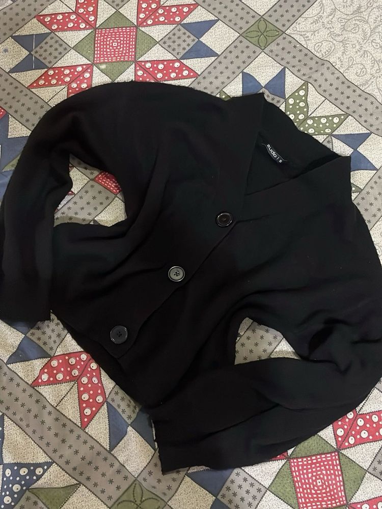 Classic Black Cardigan