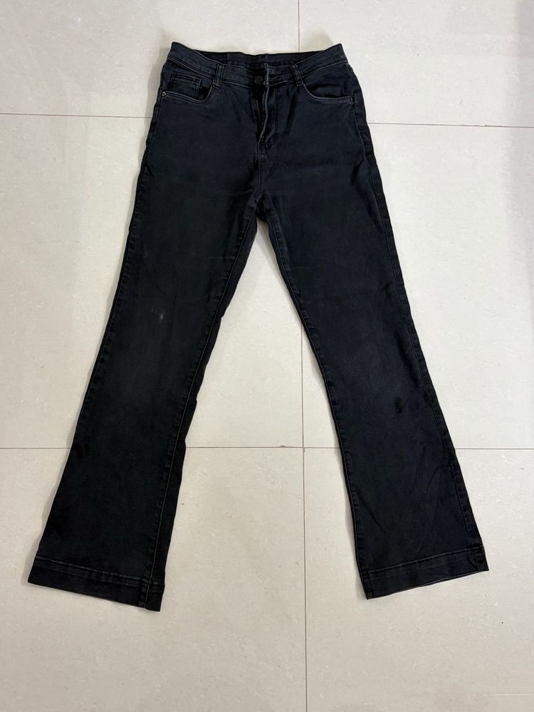 Black Flare Denim Jeans