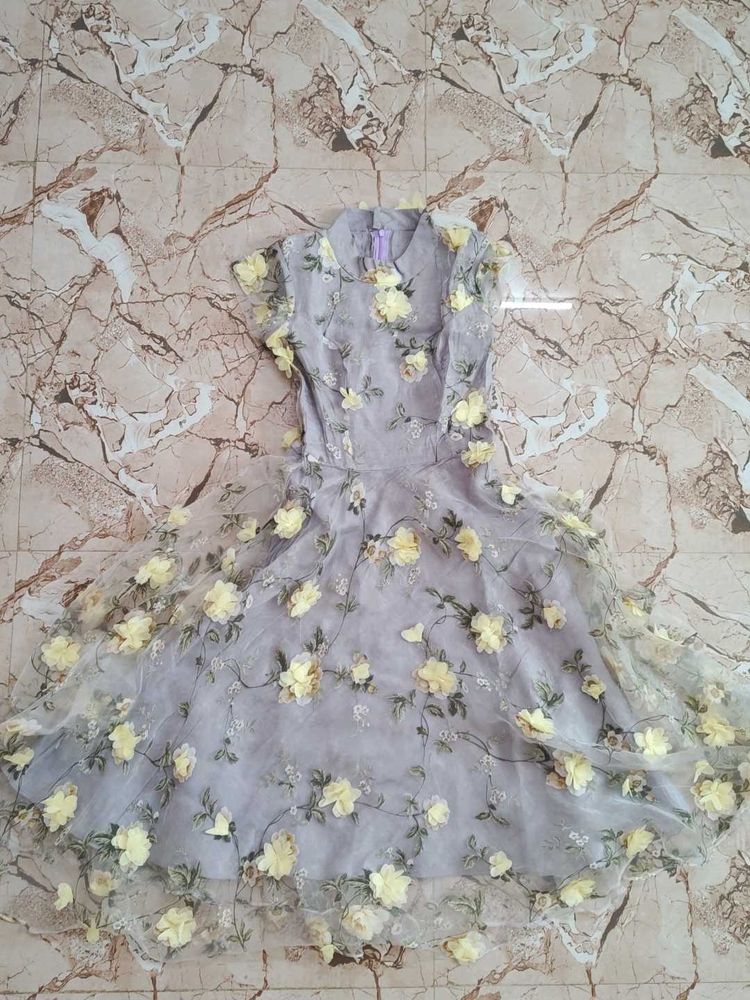 Dreamy Floral Applique Ball Gown