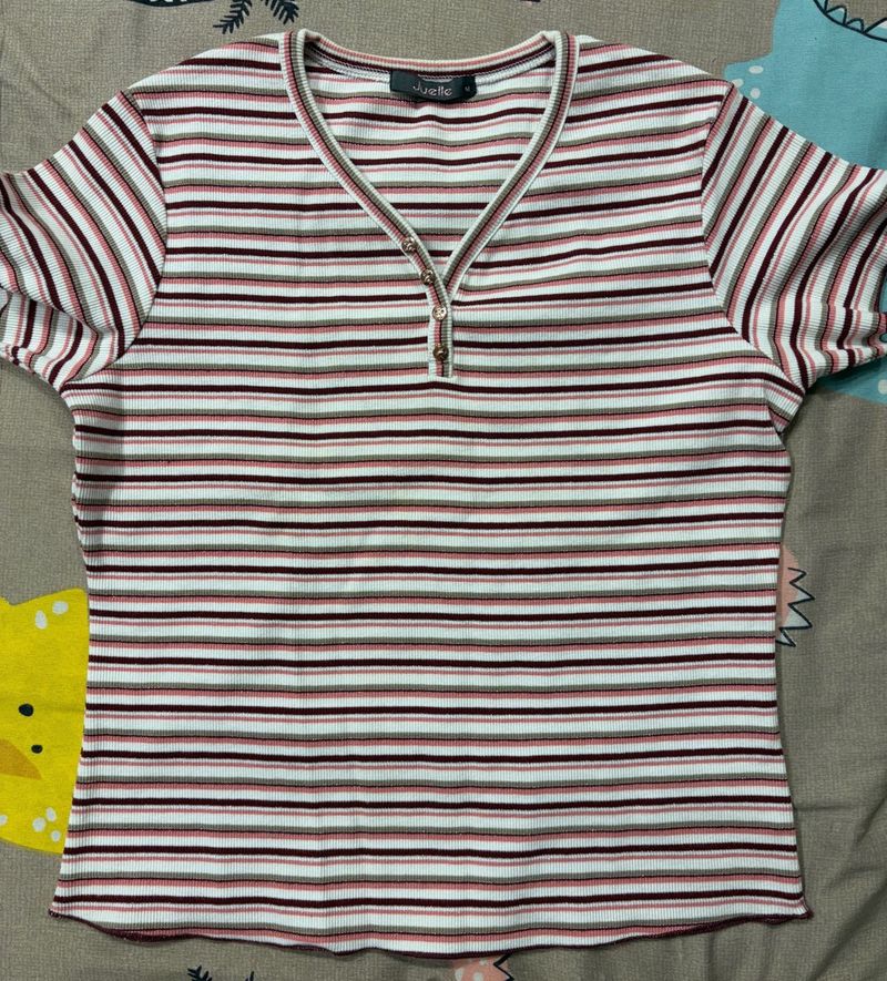 Striped Henley Top