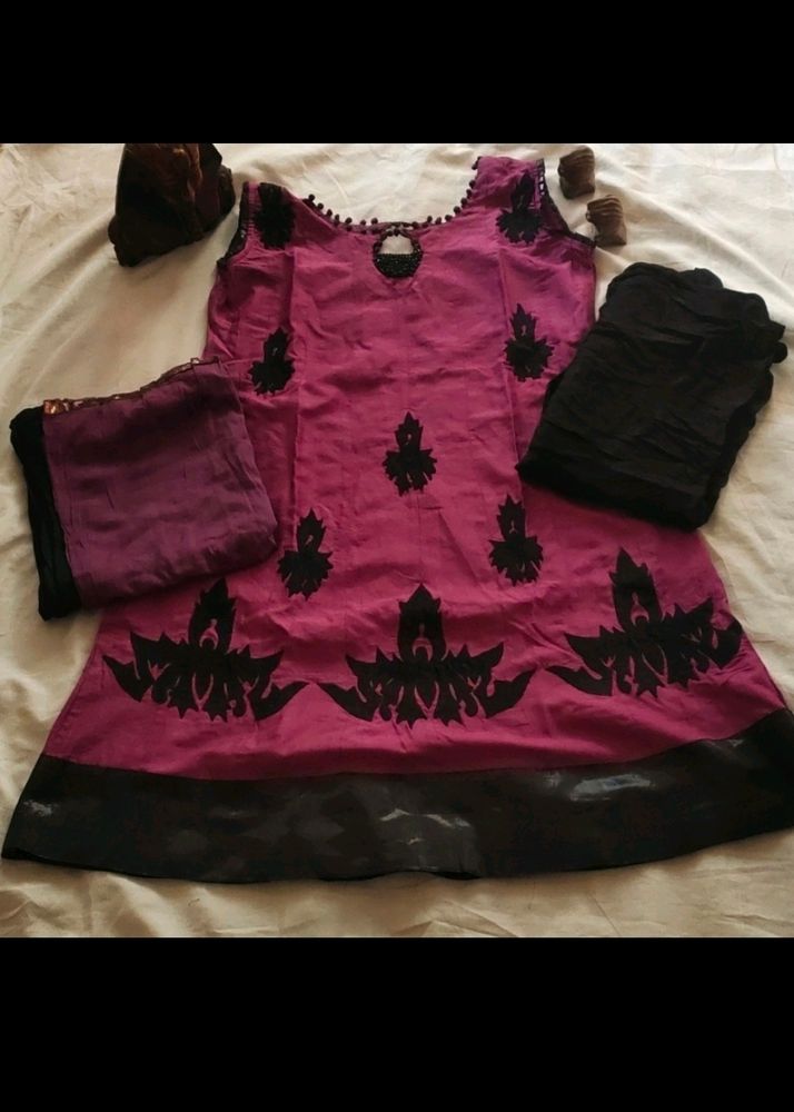 L Size Cotton Salvar Suit