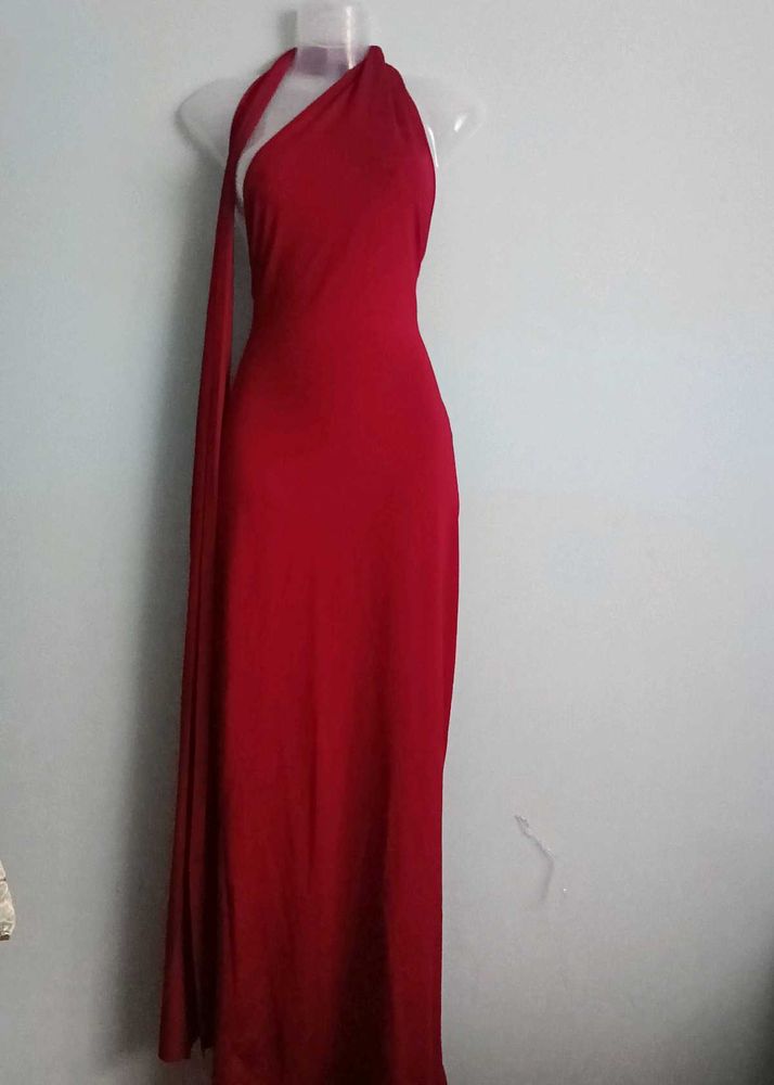 Elegant Red Maxi Dress