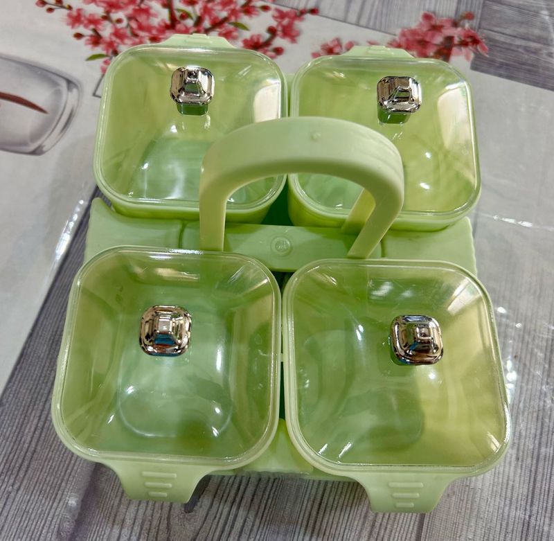 New Pastel Green Condiment(4 jar) Set