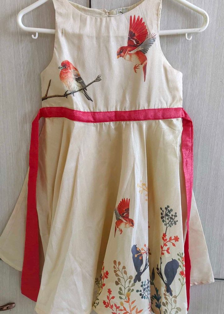 Dress With Birds 6yo Girl