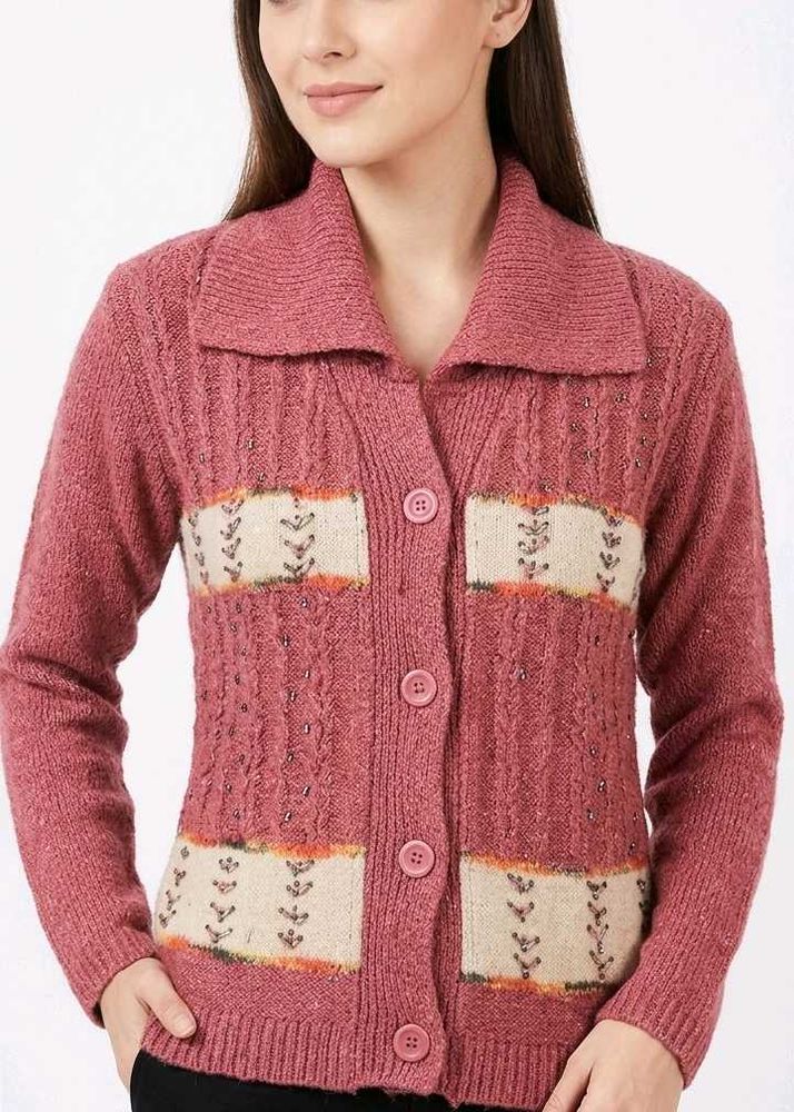 Cozy Rose Knit Cardigan
