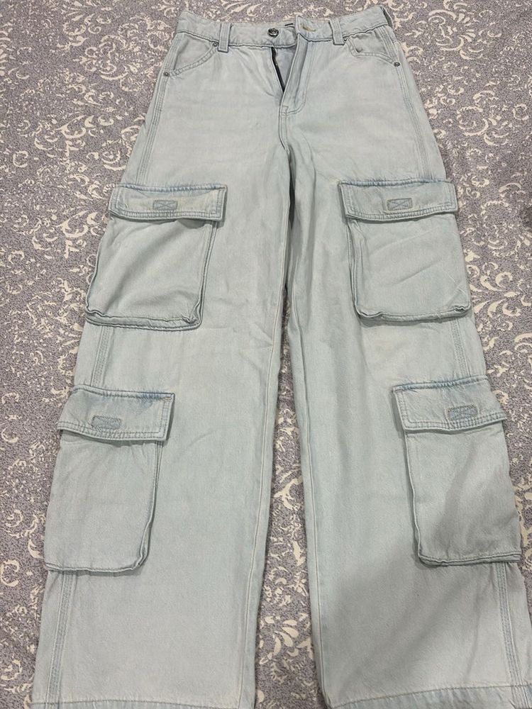 Light Blue Cargo Jeans