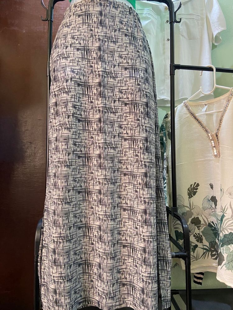 Abstract Print Maxi Skirt
