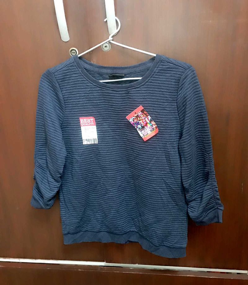 Offer For Today Blue Striped pullover