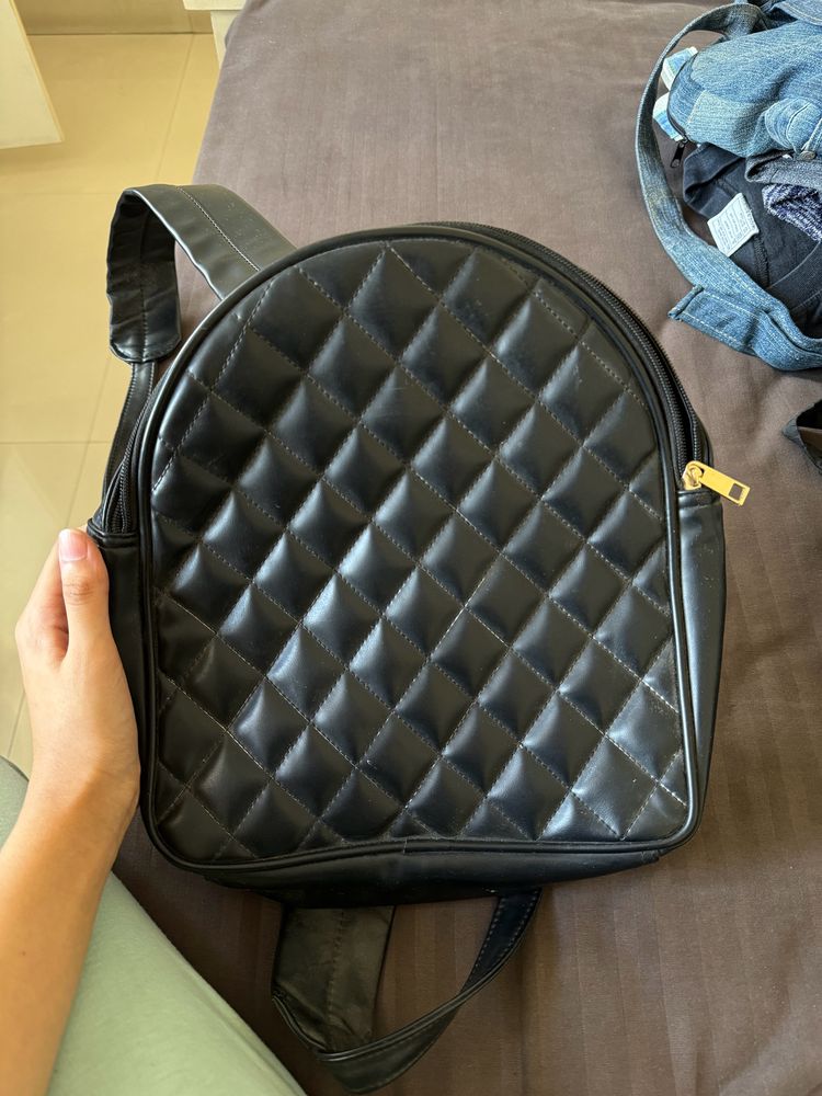 the cutest black mini backpack