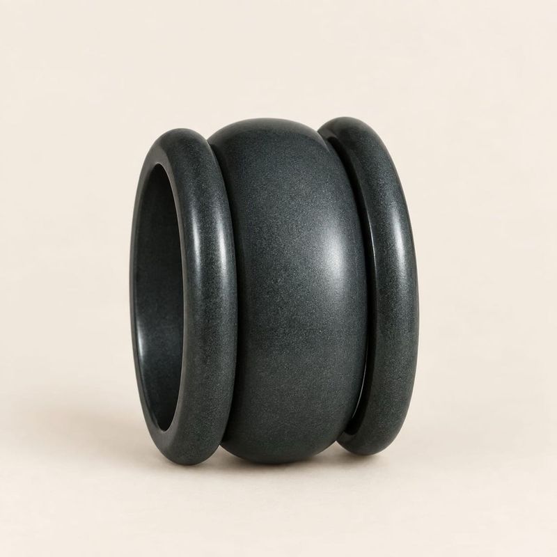 Unique Dark Stone Bangle Set