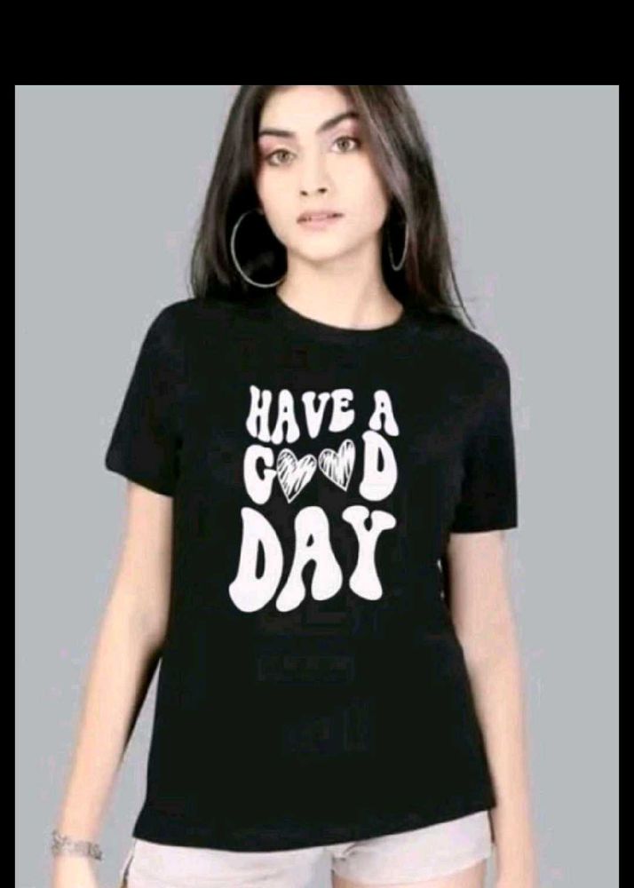 Black "Have A Good Day" Graphic Tee