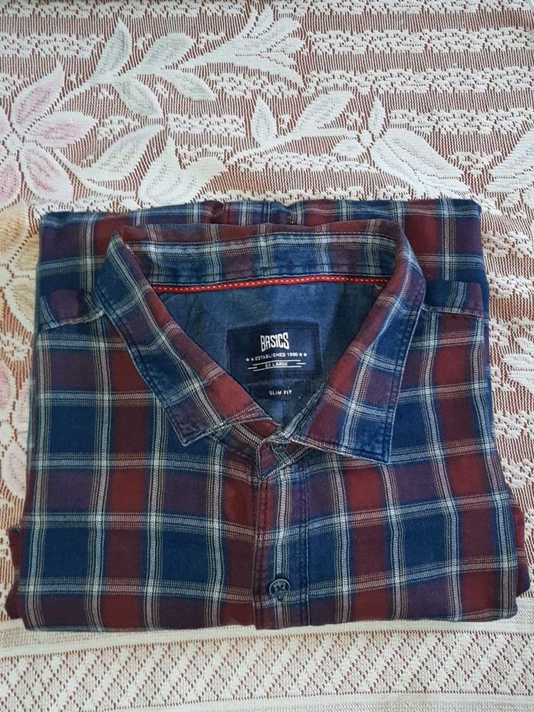 Men's Plaid Slim Fit Shirt