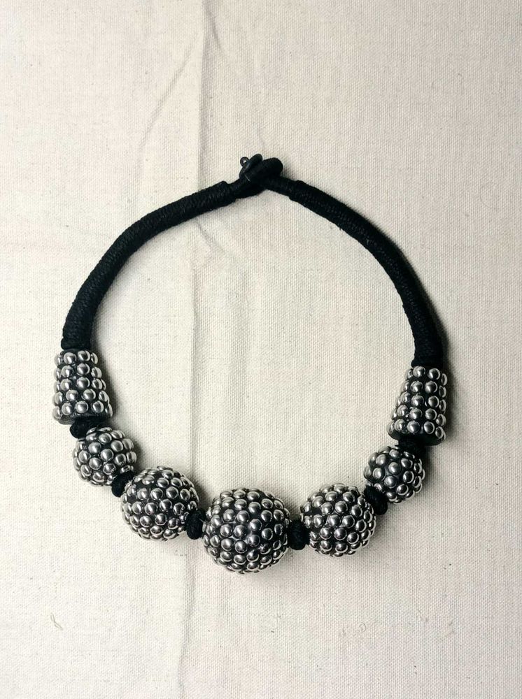 Chunky  EXPORT Quality Black and Silver Necklace