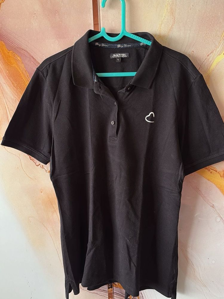 Classic Black Polo T-Shirt
