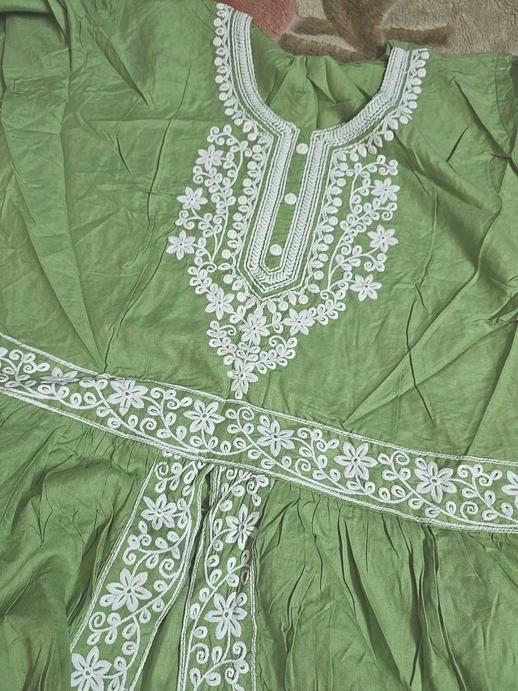 Mint Green Embroidered Salwar Kameez