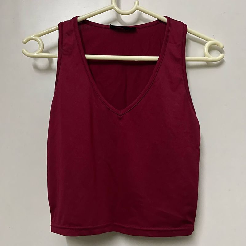 Maroon Sleeveless Tank Top