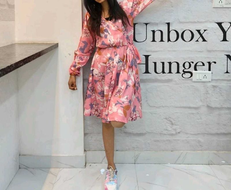 Sale!!Korean Style Pink Dress