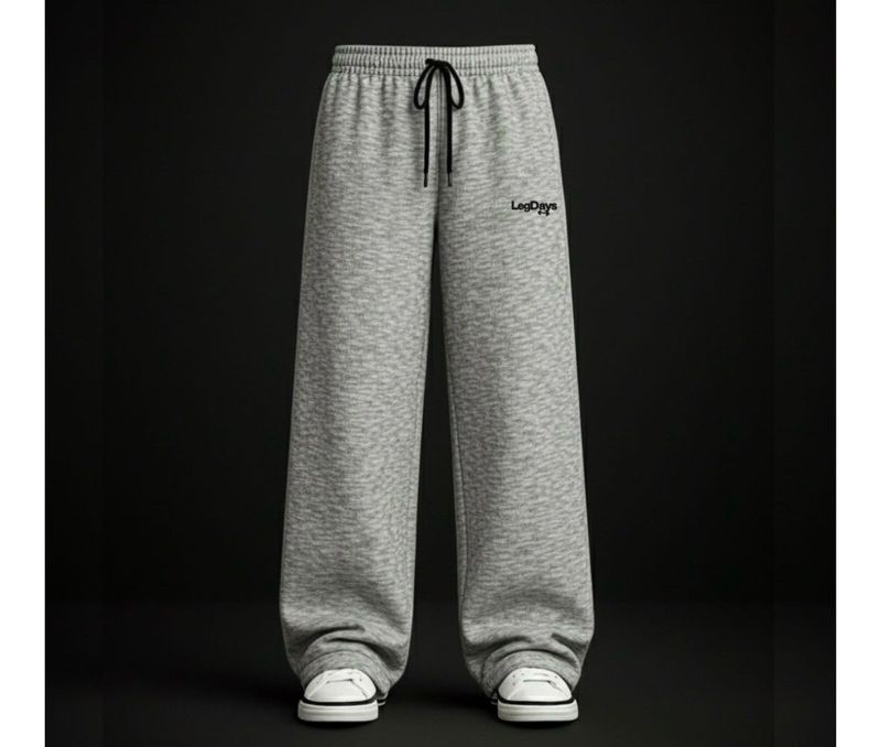 Grey Wide Leg Sweatpants