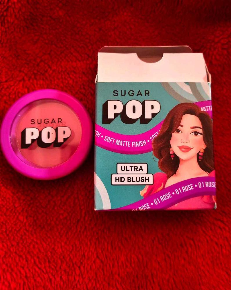 SUGAR POP Ultra HD Blush 01 Rose - 10 gms - Richly