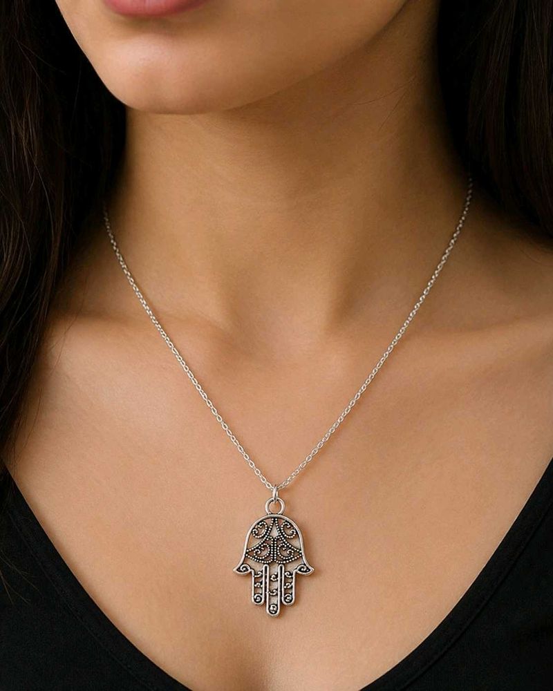 Hamsa Hand Pendant Necklace