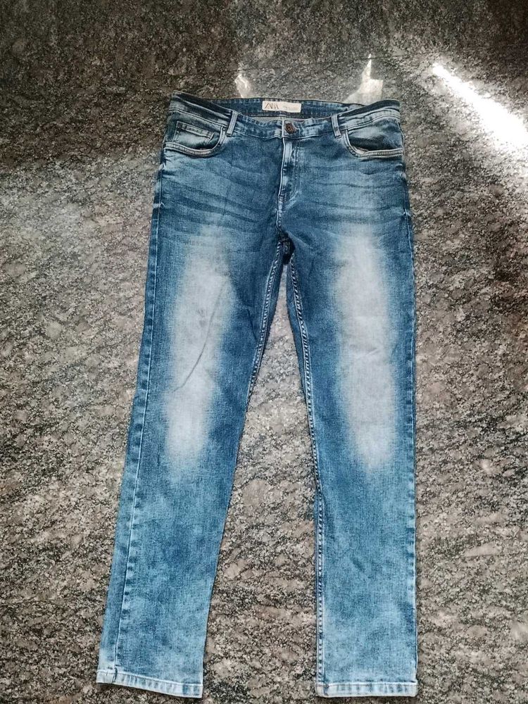 zara Men's Blue Wash Jeans