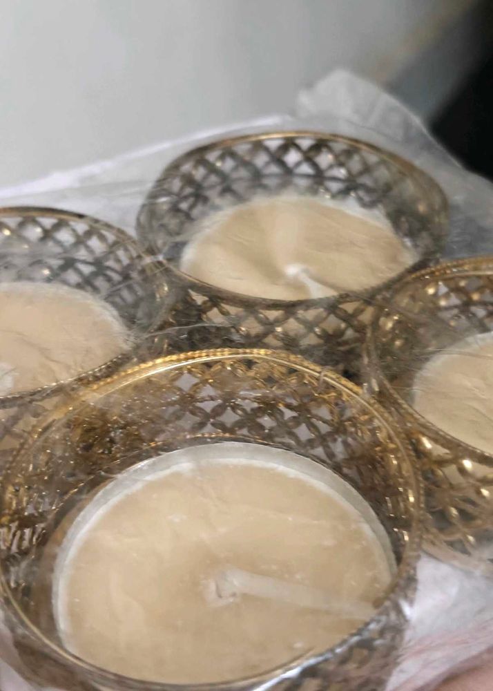 Set of 4 Ornate Candle Holders