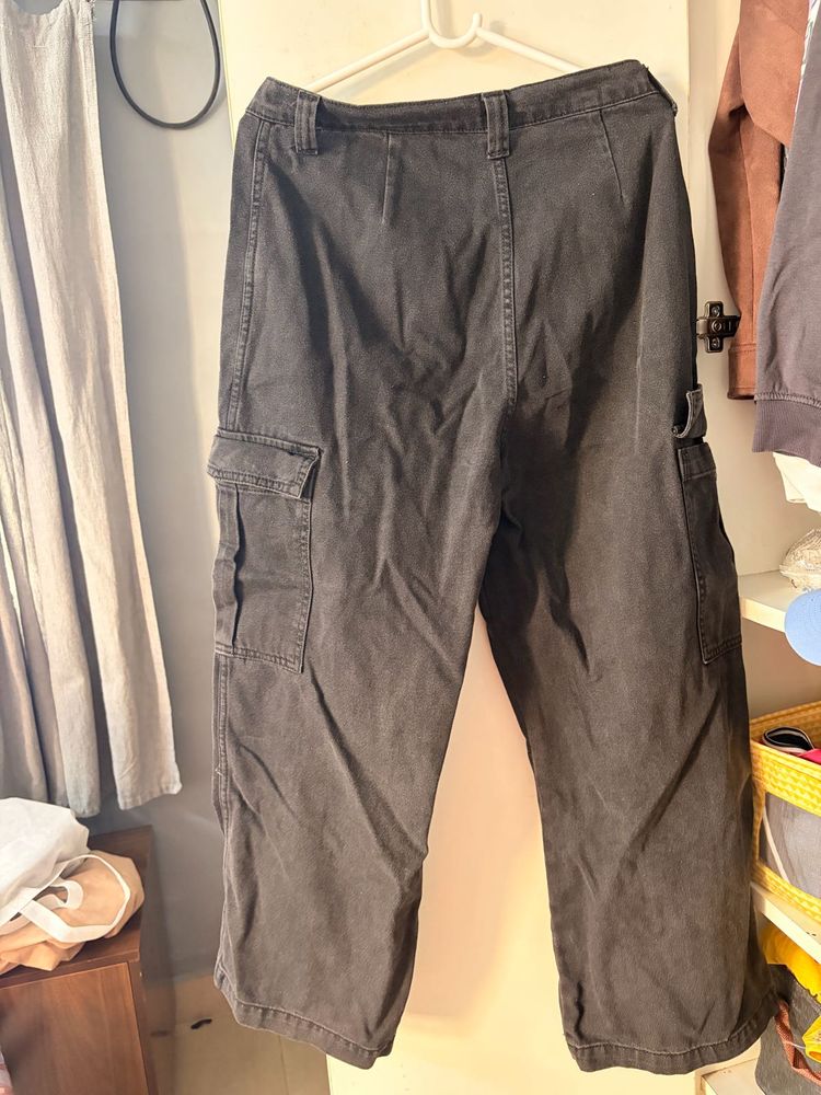 Dark Wash Cargo Pants