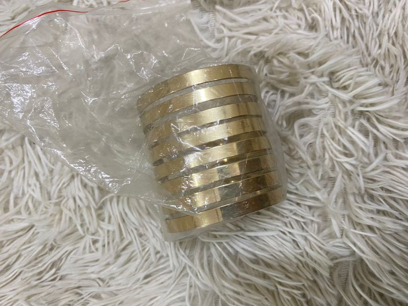 Chunky Gold Tone Stackable Bangle