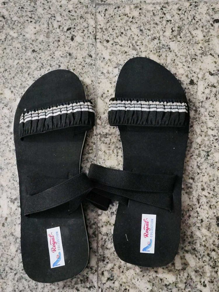 Stylish Black Flat Sandals