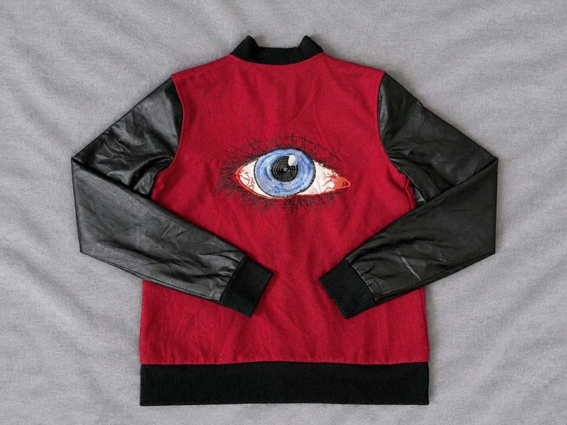 Vintage Red &amp; Black Varsity Jacket