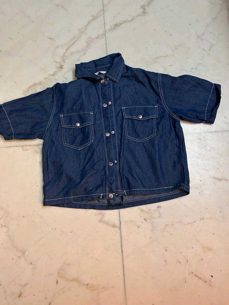Denim Short Sleeve Shirt