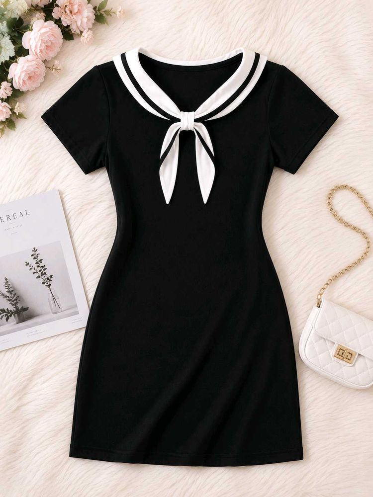 Black &amp; White Sailor Blouse