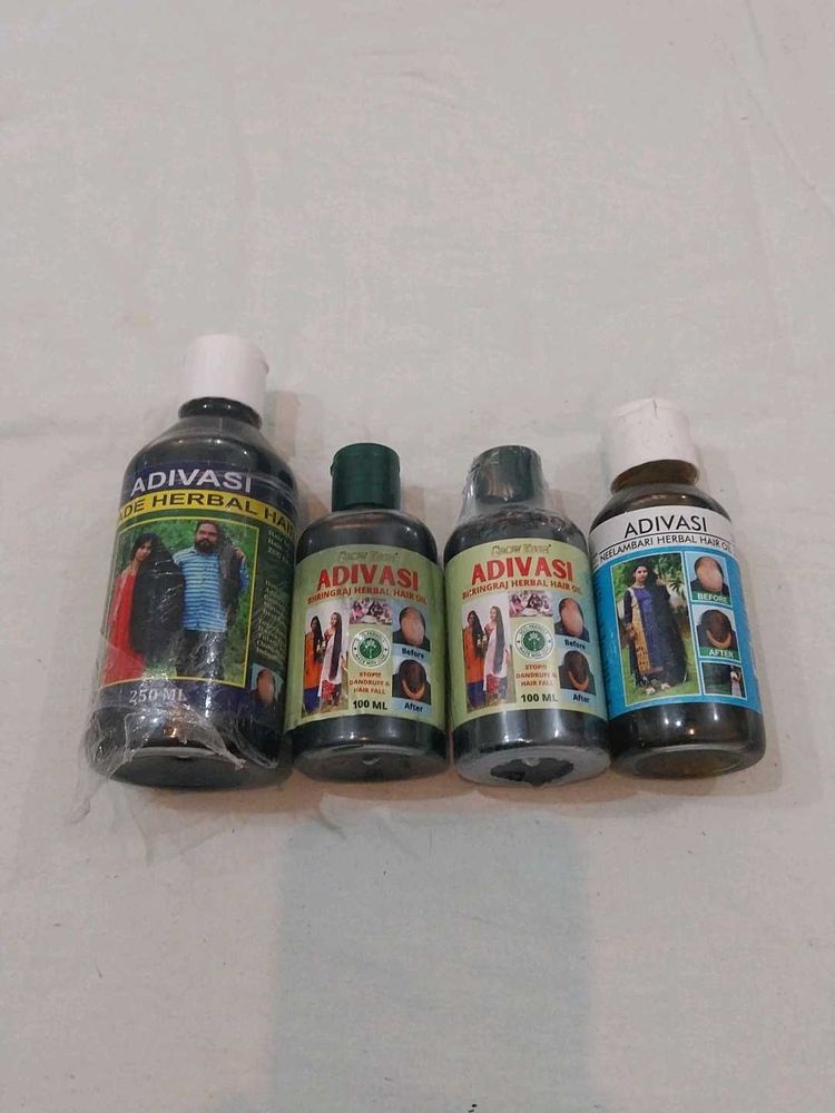 Adivasi Herbal Hair Oil - Pack of 4