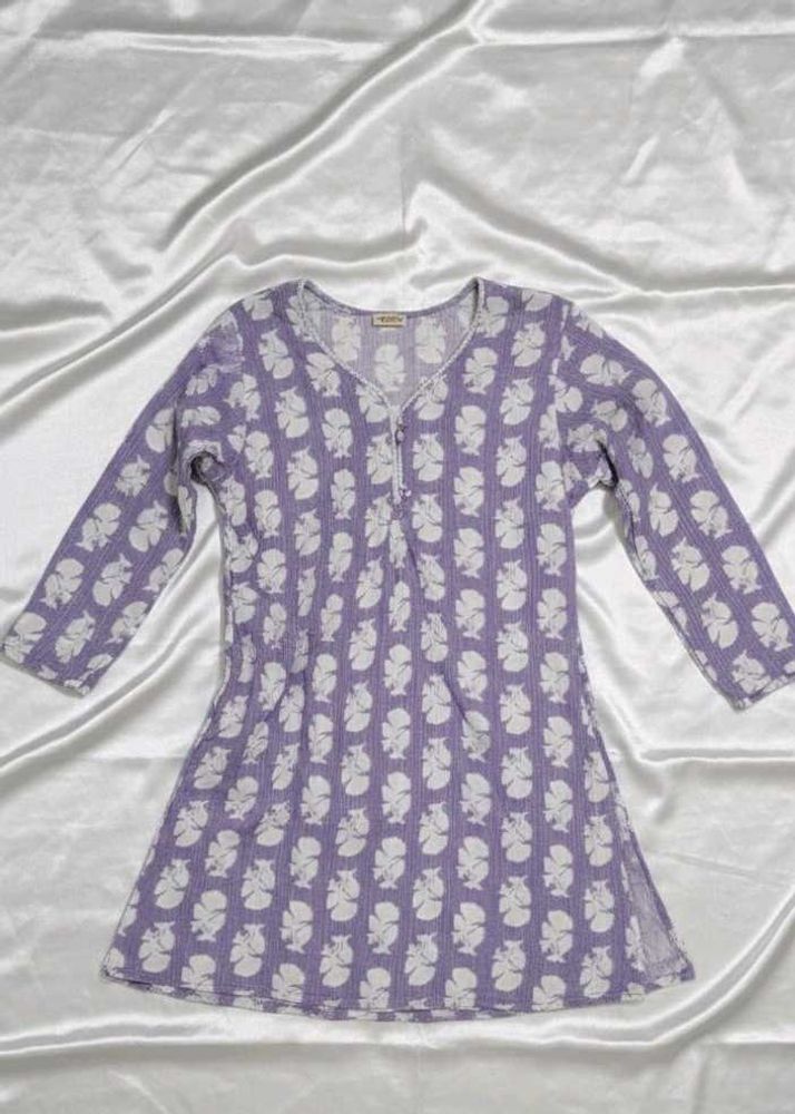 Floral Print short kurta