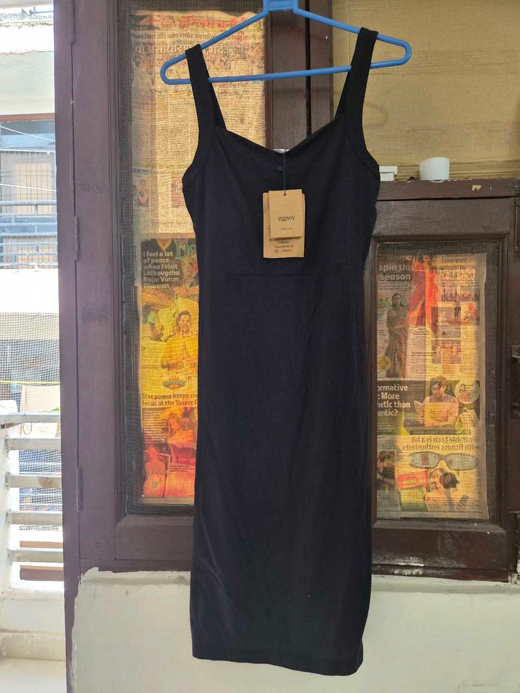 Classic Black Spaghetti Strap Dress