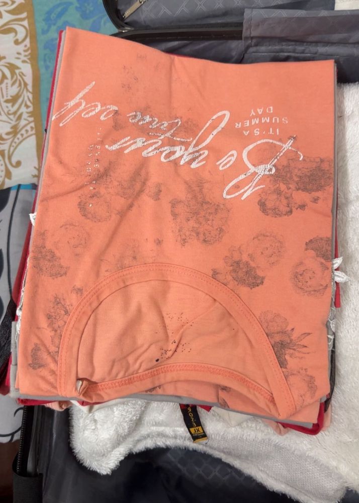 Orange Graphic Print T-Shirt