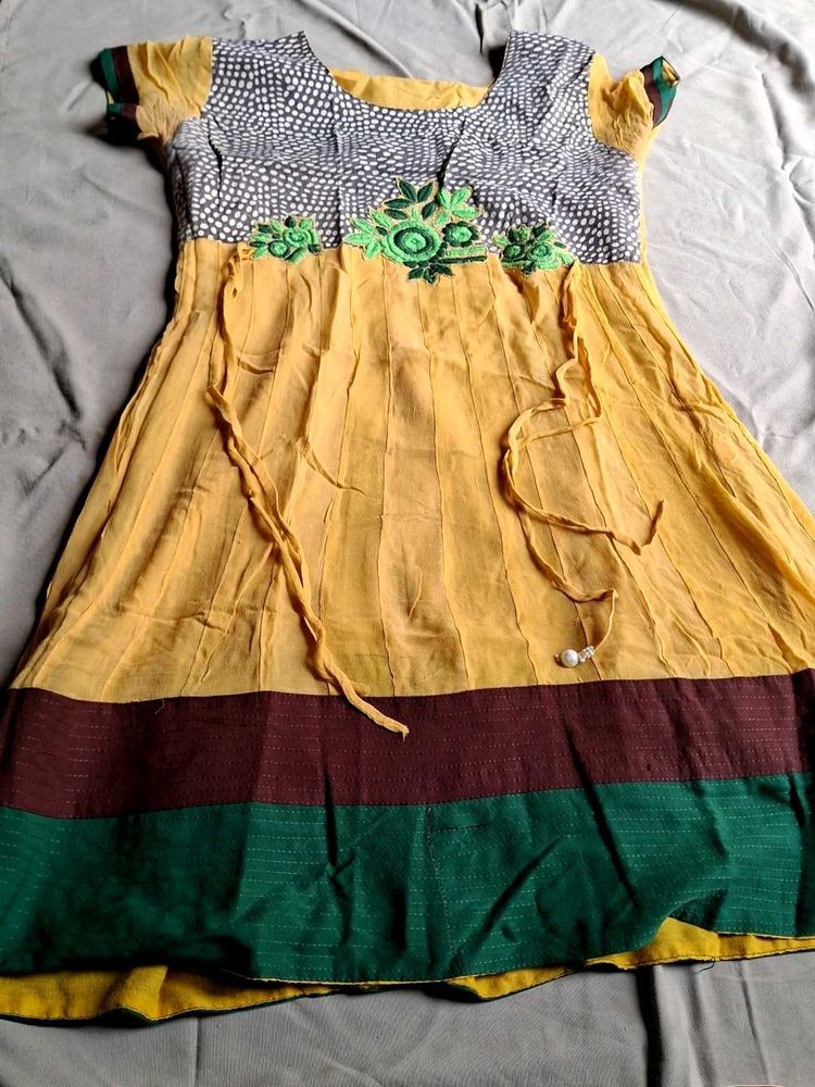 Yellow Anarkali Kurta